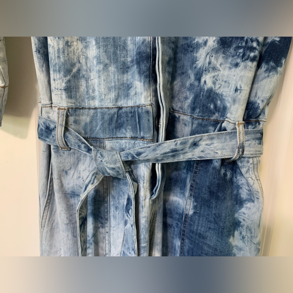 Gabrielle Union XS Tie-Dye Denim Jumpsuit NY&Co - Picture 5 of 12